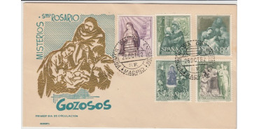 1962. Nº 1428/1477  LAS 10 SERIES EN SOBRES 1º DIA DE EMISION