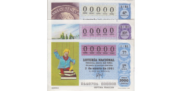 YEAR 1981 COMPLETE 50 DRAWS NUMBERING 00000