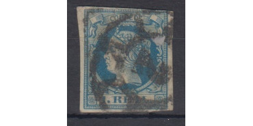 Edifil 0055 - 1 R.. 1860 blue, used