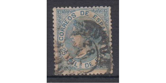 Edifil 0097 - 25 thousandths 1867, used