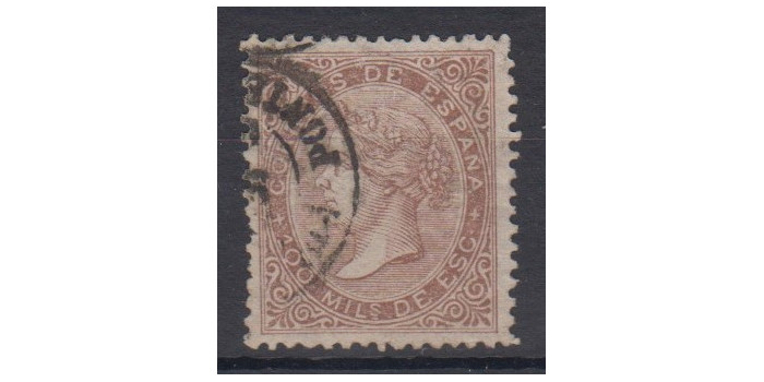 Edifil 0099 - 100 milesinas 1868, chestnut, used