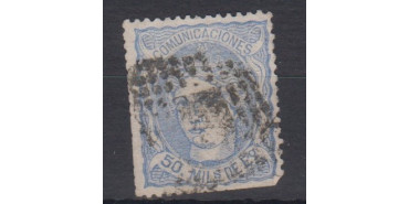 Edifil 0107 - 50 milesimas 1870, usado