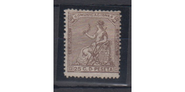 Edifil 0135 - 25 centimos 1873, nuevo con goma