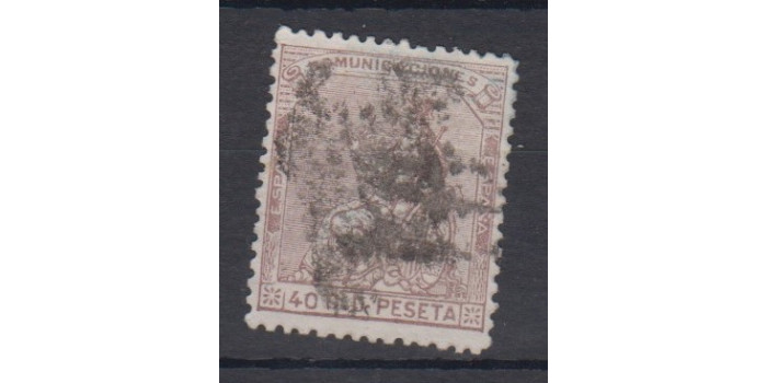 Edifil 0136 - 40 centimos 1873 chestnut, used