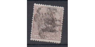 Edifil 0136 - 40 centimos 1873 chestnut, used