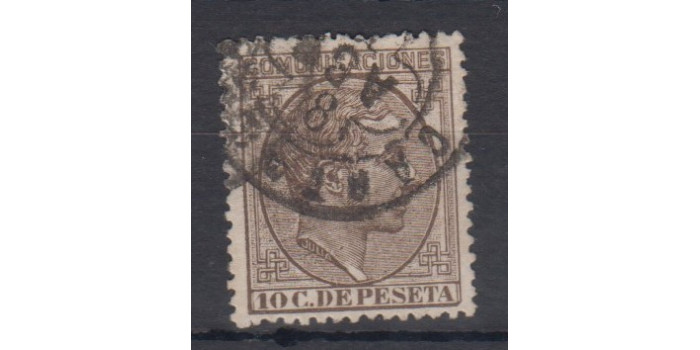 Edifil 0192 - 10 centimos 1878 chestnut, used