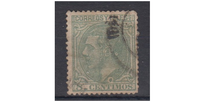Edifil 0201 - 5 centimos 1879 green, used