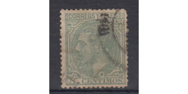 Edifil 0201 - 5 centimos 1879 green, used