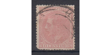 Edifil 0202 - 10 centimos 1879 pink carmine. used