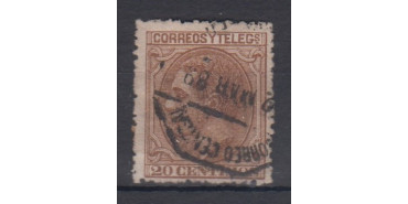 Edifil 0203 - 20 centimos 1879 chestnut, used