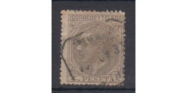 Edifil 0208 - 4 Pesetas 1879, grey . used