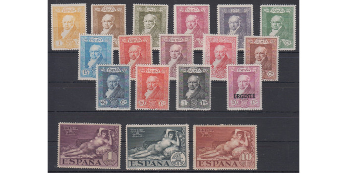 Edifil 0499/515 - 1930 NUEVOS CON CHARNELA, GOYA TERRESTRE