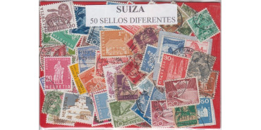 SWITZERLAND 50 DIFFERENT STAMPS