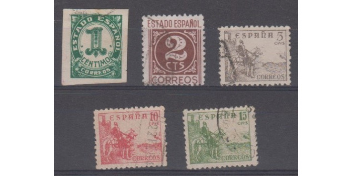 Edifil 0914/18 - 1939, used ,figures and Cid