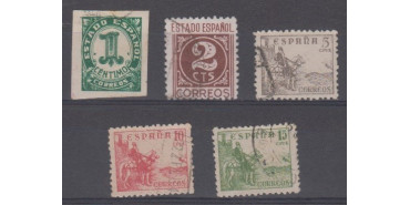 Edifil 0914/18 - 1939, used ,figures and Cid