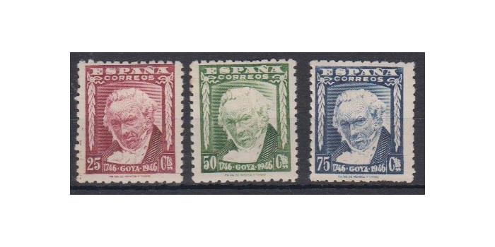 Edifil 1005/07 - 1946, NUEVO CON CHARNELA