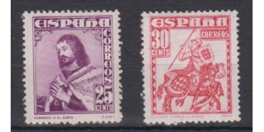 Edifil 1033/34 -1948 Edifil 1020/23 NEW C0N CHARNELA