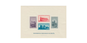 Edifil 0847 - 1938. SHEET BLOCK MONUMENTS. NEW WITH HINGE