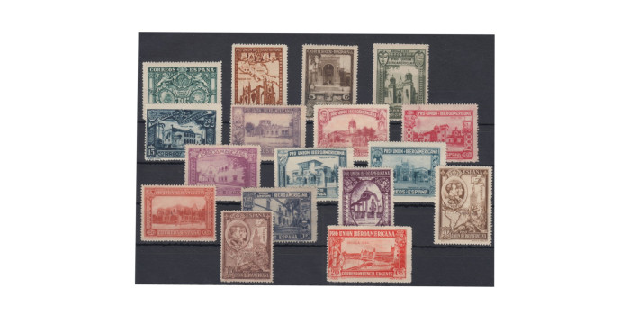 Edifil 0566/82 - 1930 IBEROAMERICANA. NUEVO CON CHARNELA