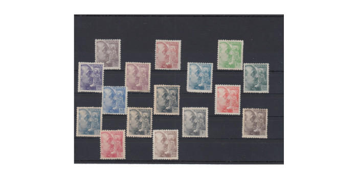 Edifil 0919/34 - 1940 GENERAL FRANCO. NUEVO CON CHARNELA. SIN 934.