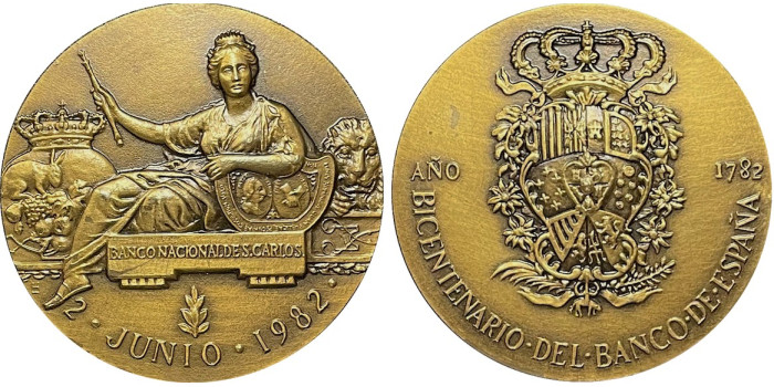 MLL002 - BANCO DE ESPAÑA. Bicentenary. 1782-1982.