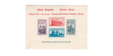 BURGOS - Nº 95 * HOJA BLOQUE sobrecarga roja