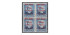 MALAGA - Nº 21* block of 4 with 1 smaller Ñ stamp and the overprint slightly displaced