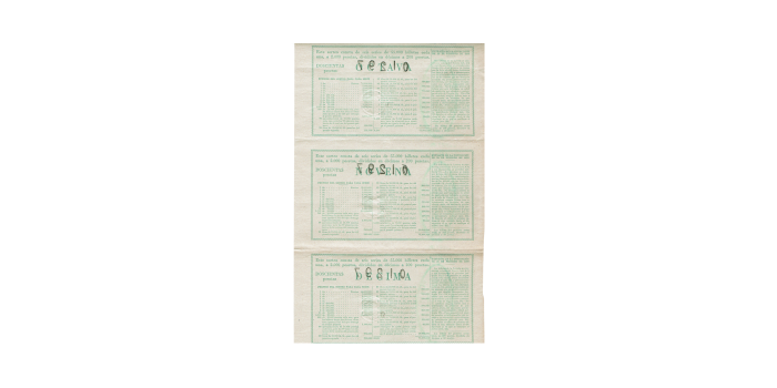 YEAR 1952. 3 decimos draw Nº 36 - 22 December 1952