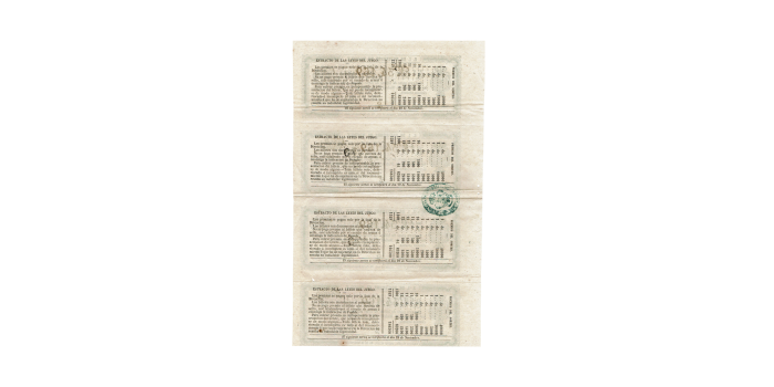 YEAR 1860. Strip of 4 draw 8-NOVEMBER 1860 - EBC
