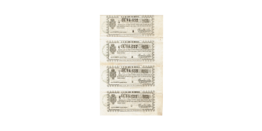 YEAR 1860. Strip of 4 draw 28-April 1860 - EBC