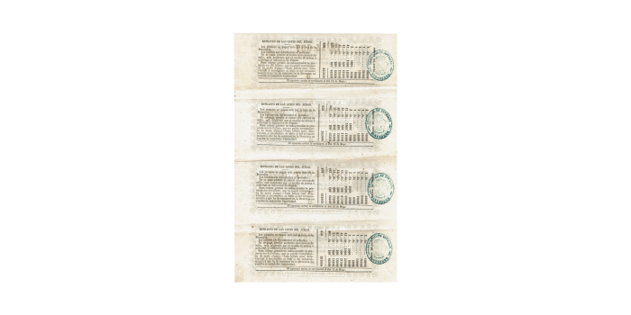 YEAR 1860. Strip of 4 draw 28-April 1860 - EBC