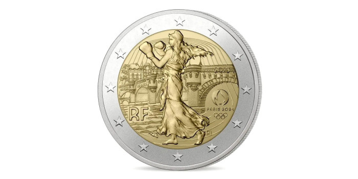 2 EUROS CONMEMORATIVOS FRANCIA 2023  "JJ.OO PARIS 2024"