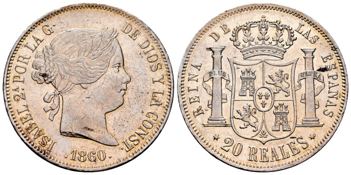 Cy16311.- ISABEL II - 20 Reales 1860 Madrid - EBC