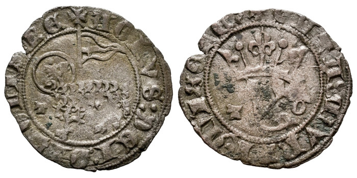 JUAN I of CASTILLA Y LEON 1379/1390 .- Blanca Agnus Dei