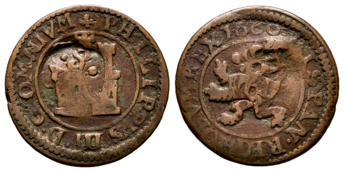 Cy03997.- FELIPE III - 2 Maravedís 1600 Segovia C. Resello - MBC