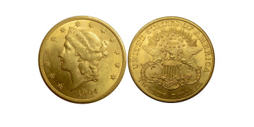 EE.UU  K-074.3.-  20 DOLLAR 1904 Liberty Head. ORO