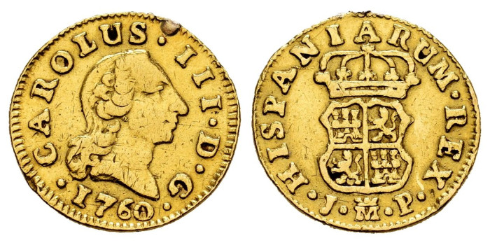 Cy11353.- CARLOS III 1/2 ESCUDO "RAT FACE" 1760 MADRID P.J. MBC