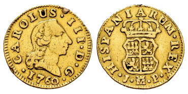 Cy11353.- CARLOS III 1/2 ESCUDO "CARA RATA" 1760 MADRID P.J. MBC