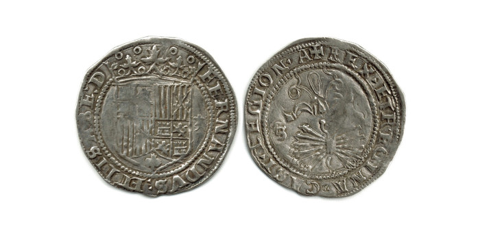 Cy02572.- REYES CATOLICOS 1 REAL 1469-1504 SEVILLA. PATRIARCHAL CROSS