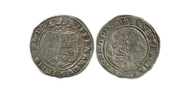 Cy02572.- REYES CATOLICOS 1 REAL 1469-1504 SEVILLA. PATRIARCHAL CROSS
