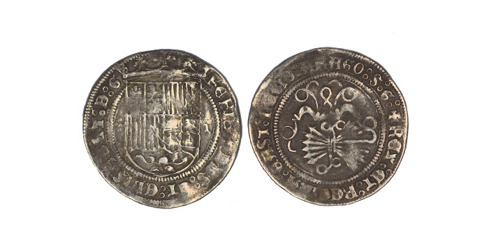 Cy02607.- REYES CATOLICOS 1 REAL 1469-1504 TOLEDO. 5 points
