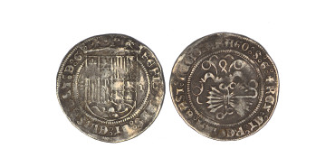 Cy02607.- REYES CATOLICOS 1 REAL 1469-1504 TOLEDO. 5 puntos