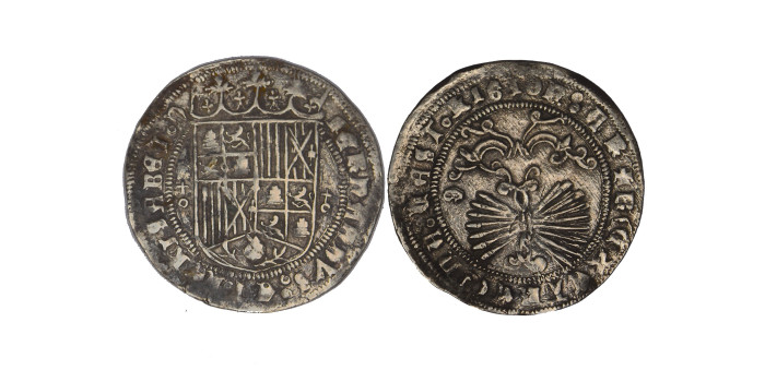 Cy02522.- CATHOLIC KINGS 1 ROYAL 1469-1504 GRANADA. CRUCIFEROUS GLOBES