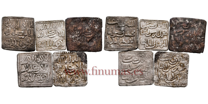 ALMOHADE DIRHAN ANONIMO 524-668H lote de 5 piezas