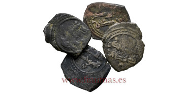 AL-MANUN YAHYA I- DIRHAM Recortadao lote de 4 piezas  