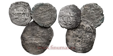 AL-MUIZZ 1/2 DIRHAM 341/365H LOTE DE 3 PIEZAS
