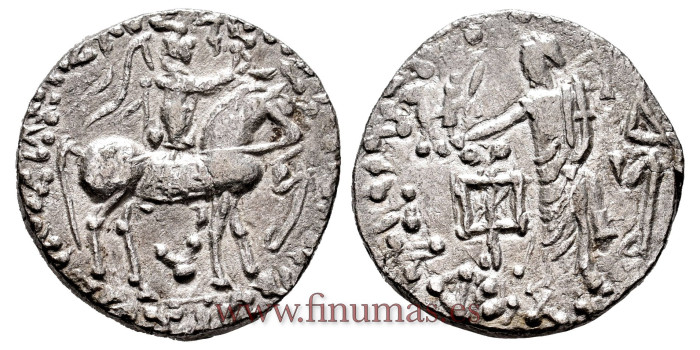 GR003.- TETRADRACMA INDO-ESCITA AZES 58-12 a.C