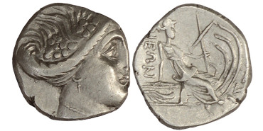 GR006.- TETROBOLO GRIEGO HISTIAIA  196-146 a.C