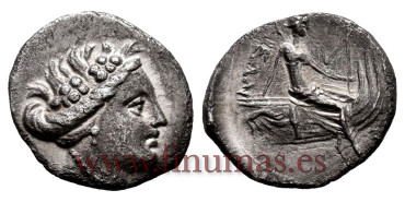 GR008.- TETROBOLO GRIEGO HISTIAEA  196-146 a.C