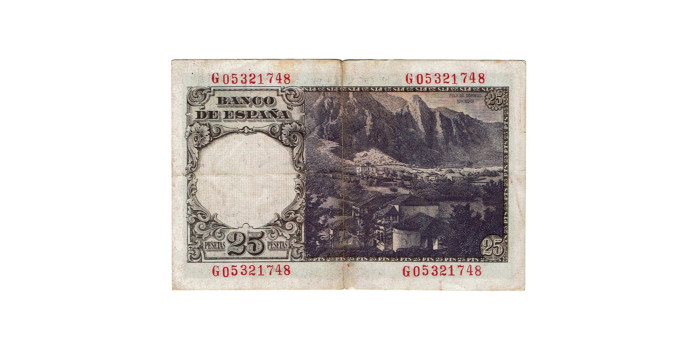 F453C.-25 Pesetas 19 de Febrero 1946, Serie A/K, BC